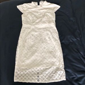 White cap sleeve dress